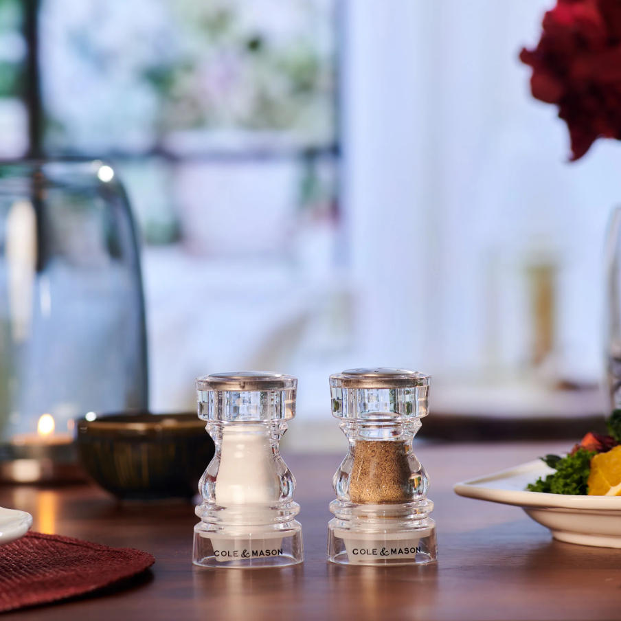Cole & Mason London Mini Pepper & Salt Shaker Gift Set – Acrylic – 3" / 9 cm
