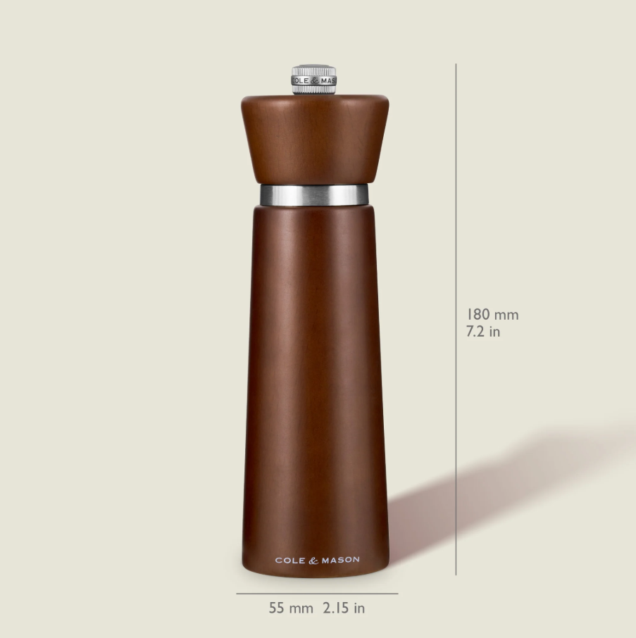 Cole & Mason Millbank Pepper Mill – Chestnut Beech Wood – 7" / 18 cm