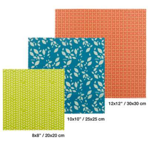 Trudeau Beeswax Food Wraps – Set of 3 – Eco Trudeau by Kitchen Niche