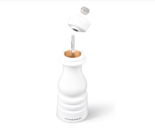 Cole & Mason The London Collection Salt & Pepper Mill Gift Set – White Gloss – 7" / 18 cm by Kitchen Niche