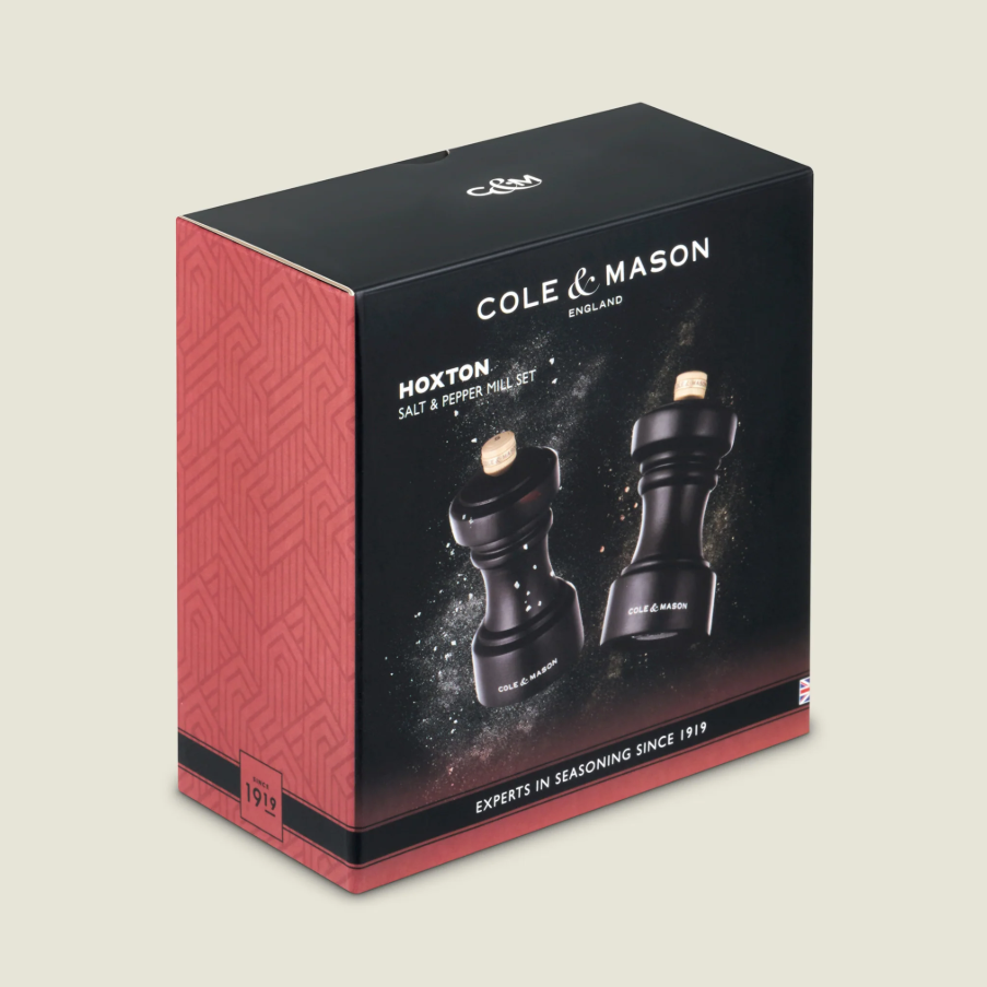 Cole & Mason The Hoxton Salt & Pepper Mill Gift Set – Chocolate Wood – 4.2" / 10.5 cm by Kitchen Niche
