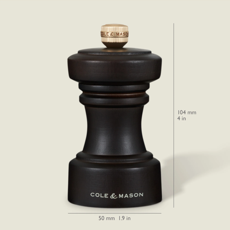 Cole & Mason The Hoxton Salt & Pepper Mill Gift Set – Chocolate Wood – 4.2" / 10.5 cm by Kitchen Niche