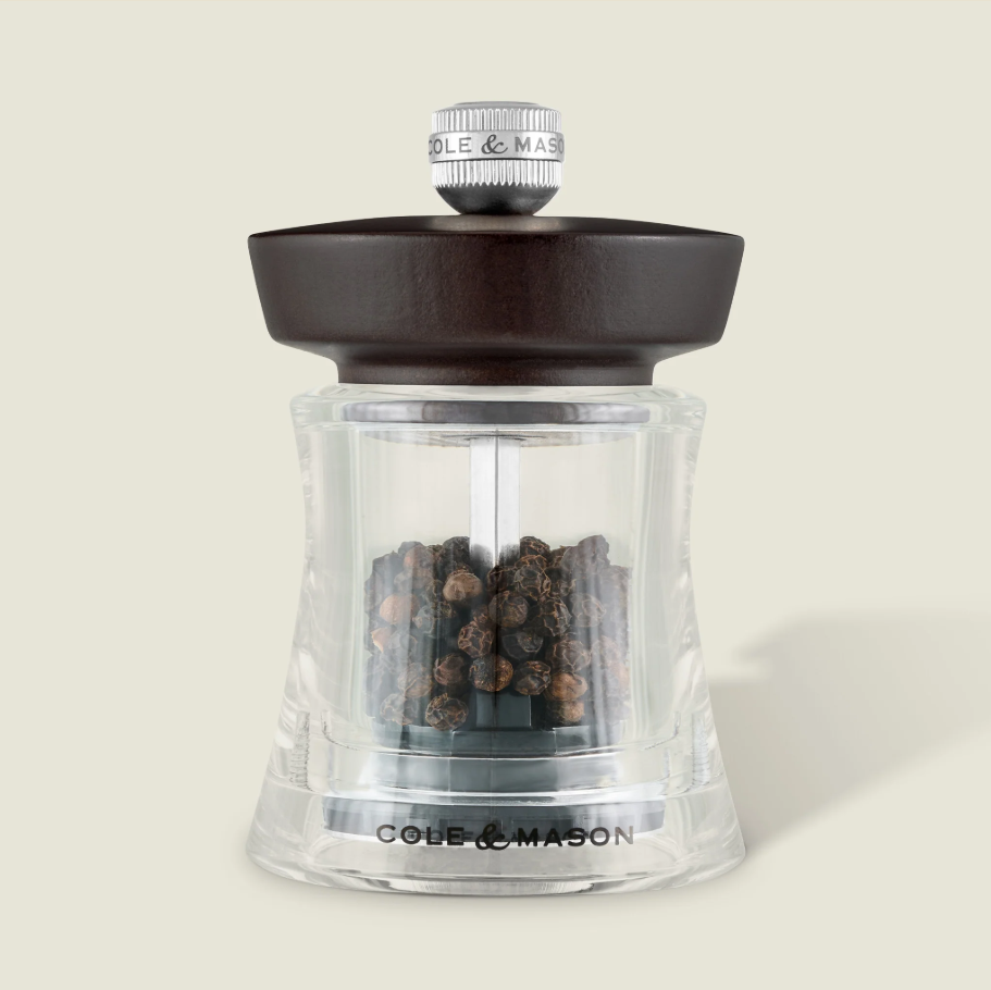 Cole & Mason Holborn Pepper Mill – Chocolate Beech – Acrylic/Wood – Filled