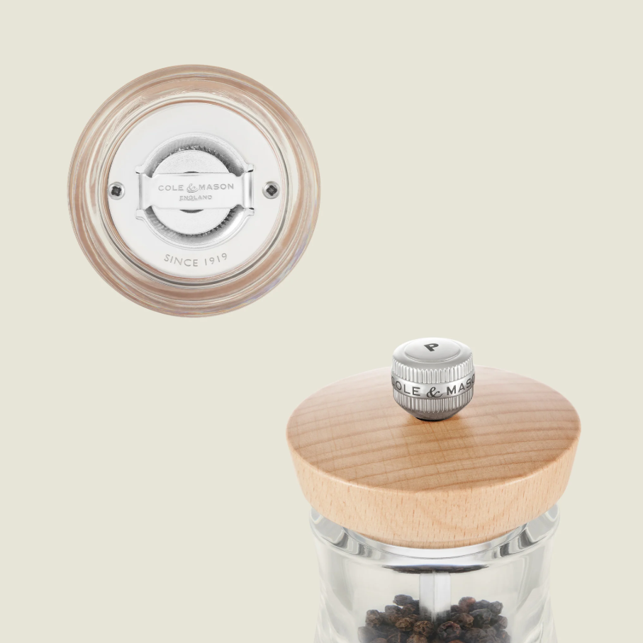 Cole & Mason Holborn Pepper Mill – Natural Beech – Acrylic/Wood – Filled