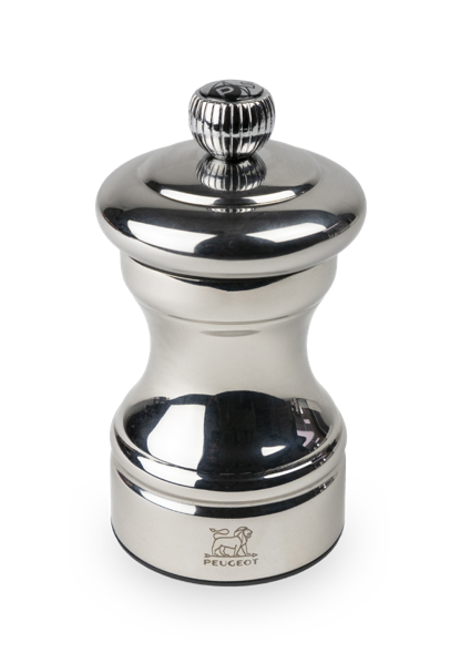 Peugeot Bistro Specials Chef Shiny Stainless Steel Salt Mill - 10 cm / 4"