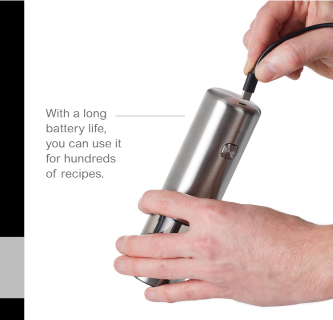 AdHoc i.Mill Electric USB Salt and Pepper Mill – 6.7" / 17 cm