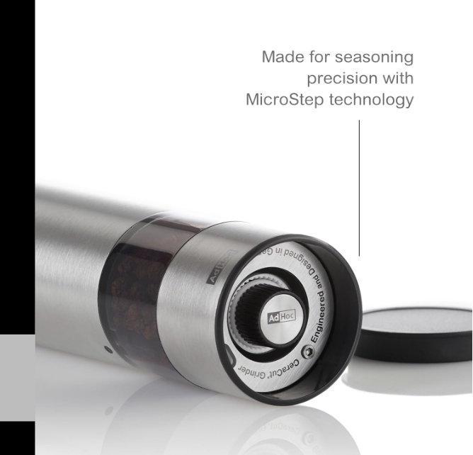 AdHoc i.Mill Electric USB Salt and Pepper Mill – 6.7" / 17 cm