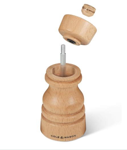 Cole & Mason The London Collection Salt Mill – Natural Beech – 5" / 13 cm by Kitchen Niche
