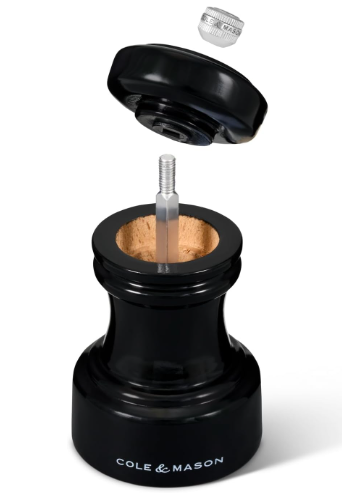 Cole & Mason The Hoxton Salt Mill – Black Gloss – 4.2" / 10.5 cm by Kitchen Niche