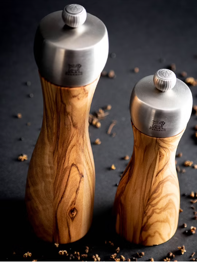 Peugeot Fidji Olive Wood 15cm Pepper Mill by Kitchen Niche
