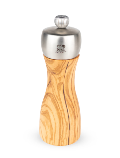 Peugeot Fidji Olive Wood 15cm Pepper Mill by Kitchen Niche