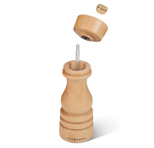 Cole & Mason The London Collection Pepper Mill – Natural Beech – 7" / 18 cm by Kitchen Niche