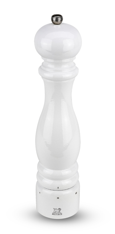 Peugeot Paris u'Select White Lacquer 30cm Pepper Mill by Kitchen Niche