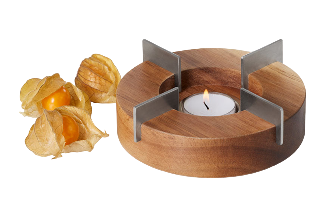 AdHoc Tuto Food &amp; Teapot Warmer – Acacia Wood Ø14.5 cm