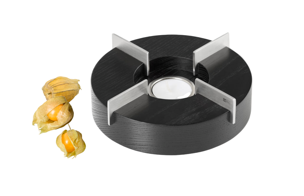 AdHoc Tuto Food &amp; Teapot Warmer – Black Ash Wood Ø16 cm