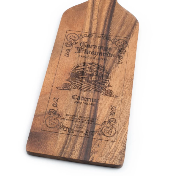 Cabernet Wine Bottle Cutting Board – Engraved