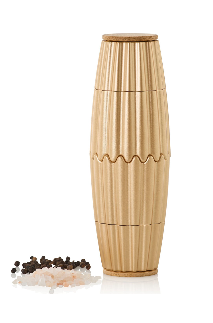 AdHoc MagTwo Salt & Pepper Mill Set – Gold – 7.28" / 18.5 cm