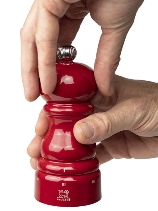 Peugeot Paris U’Select Passion Red Lacquer Salt Mill - 12 cm / 5"