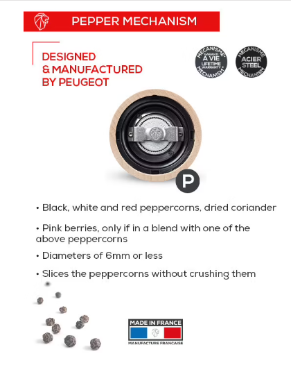 Peugeot Paris u'Select Natural 13cm Pepper Mill by Kitchen Niche