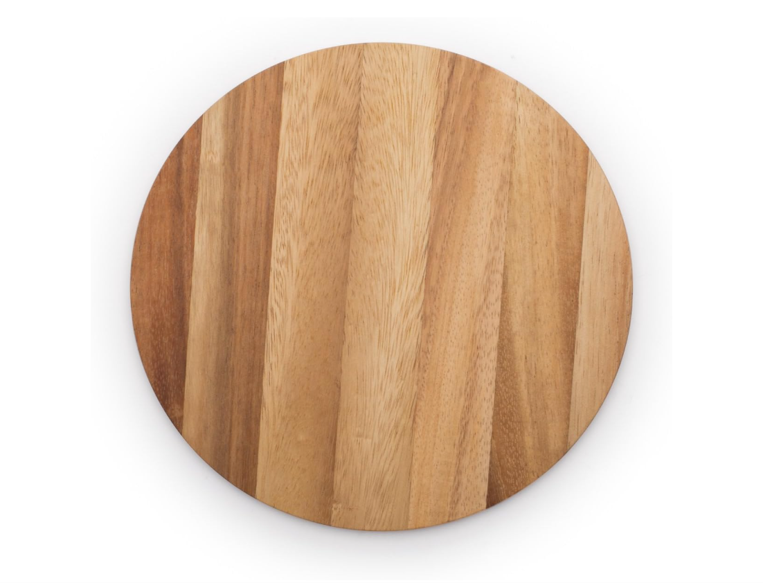 Ironwood Round Acacia Wood Cutting and Serving Board