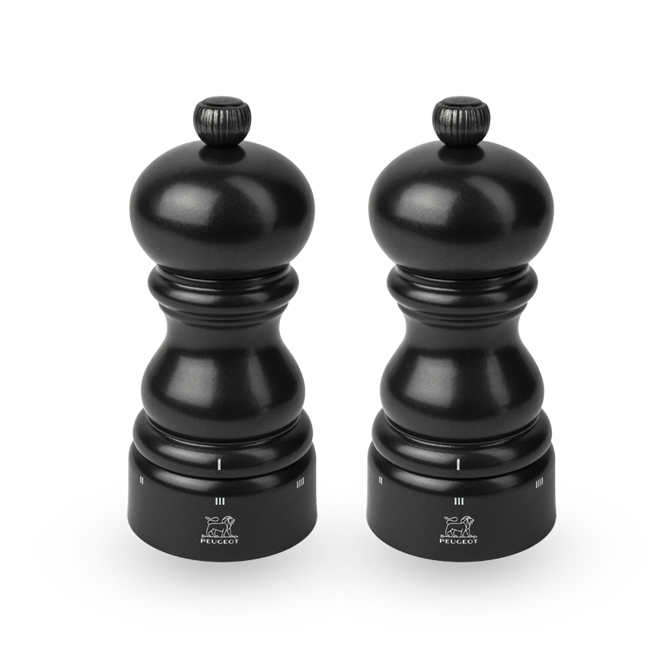 Peugeot Paris U’Select Satin Black Salt and Pepper Mill Set - 5” / 13 cm