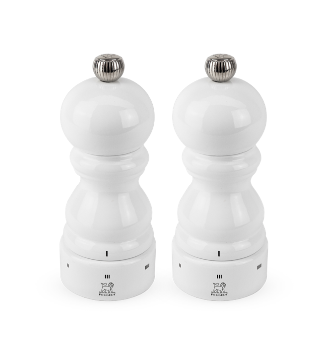 Peugeot Paris U’Select White Lacquer Salt and Pepper Mill Set - 5” / 13 cm