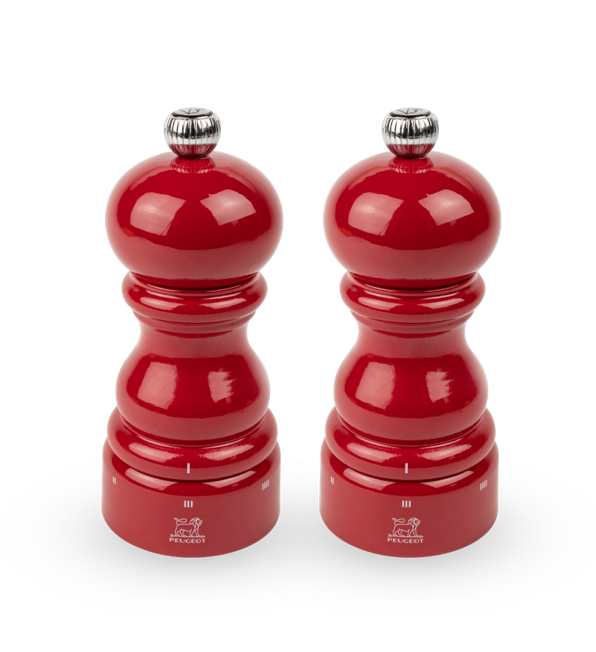 Peugeot Paris U’Select Passion Red Lacquer Salt and Pepper Mill Set - 5” / 13 cm