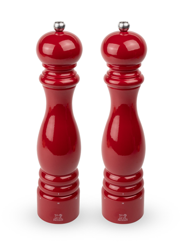 Peugeot Paris U’Select Passion Red Lacquer Salt and Pepper Mill Set - 12” / 30 cm