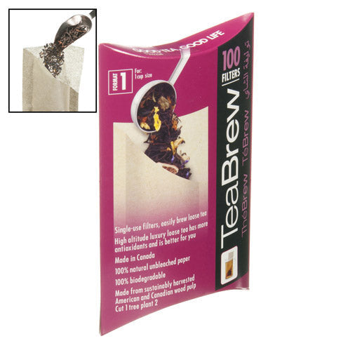 Tea Brew #1 Biodegradable Loose Leaf Tea Filters — 1 Cup Pack of 100 by Kitchen Niche