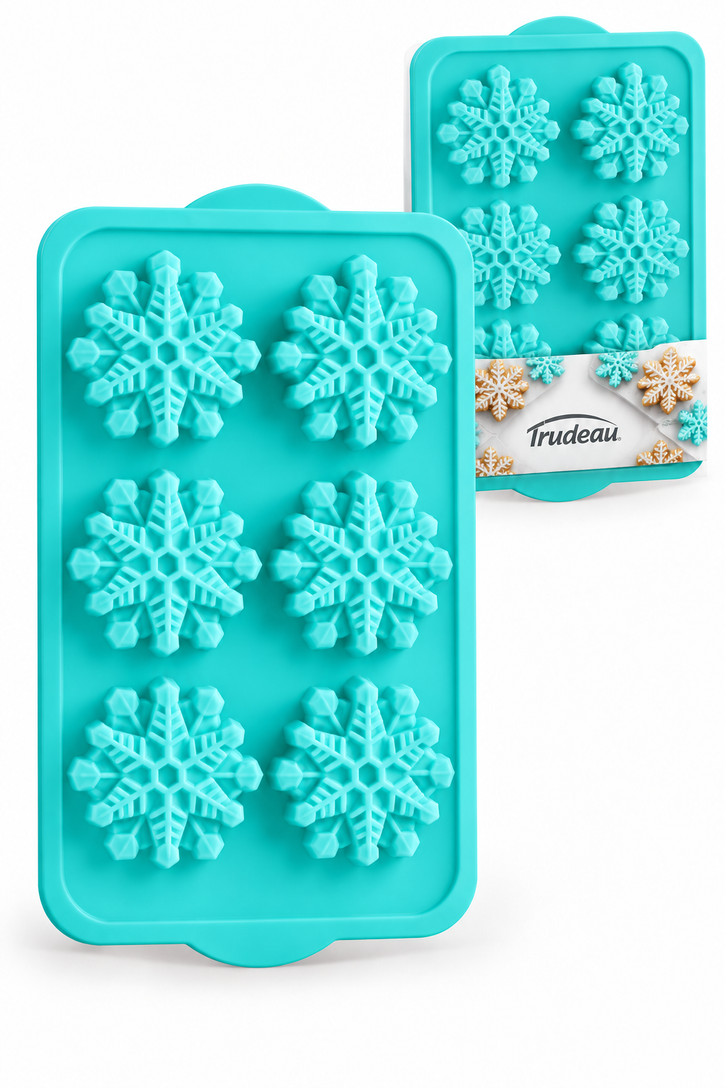 Trudeau 6-Cavity Jumbo Snowflake Pan – Blue