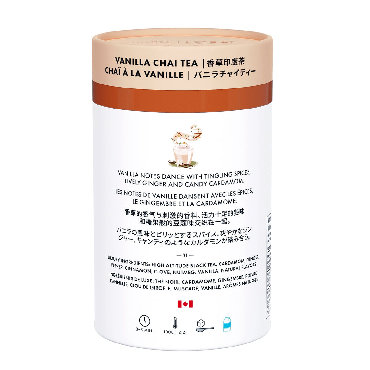 Metropolitan Tea M21 Vanilla Chai – Can of 24 Tea Bags by Kitchen Niche