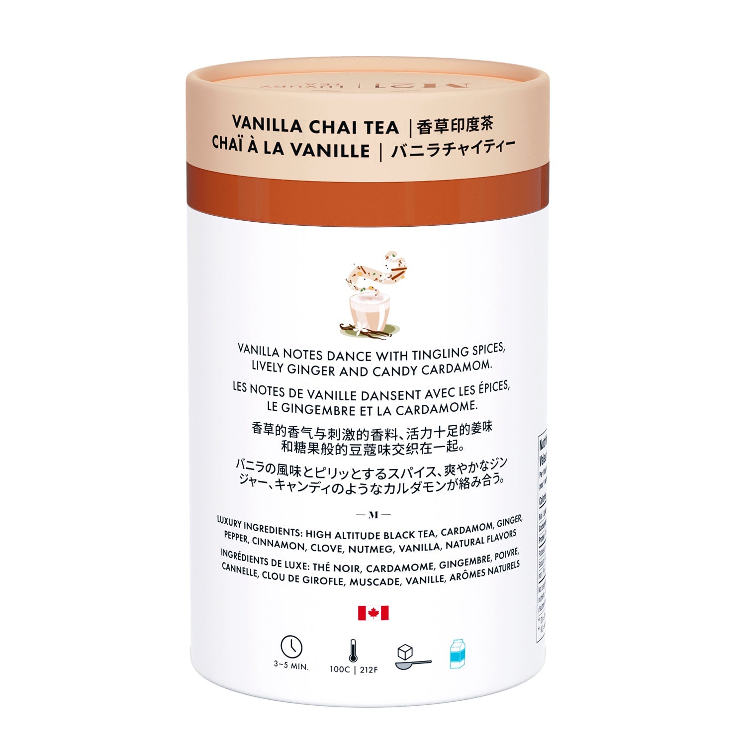 Metropolitan Tea M21 Vanilla Chai – Can of 24 Tea Bags by Kitchen Niche