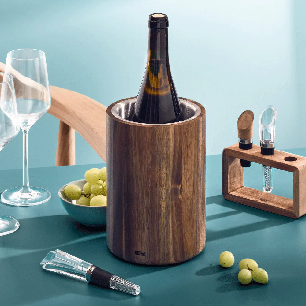 AdHoc Vine Wine & Champagne Cooler – Black Ash Wood