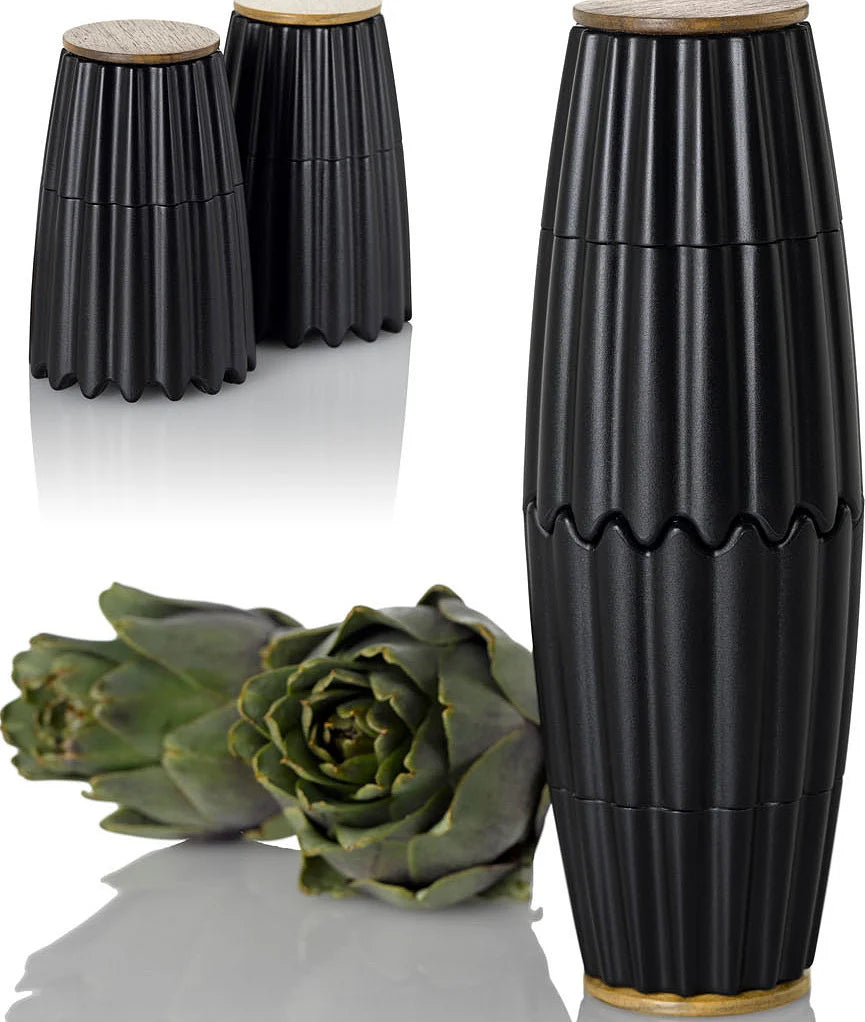 AdHoc MagTwo Salt & Pepper Mill Set – Black – 7.28" / 18.5 cm