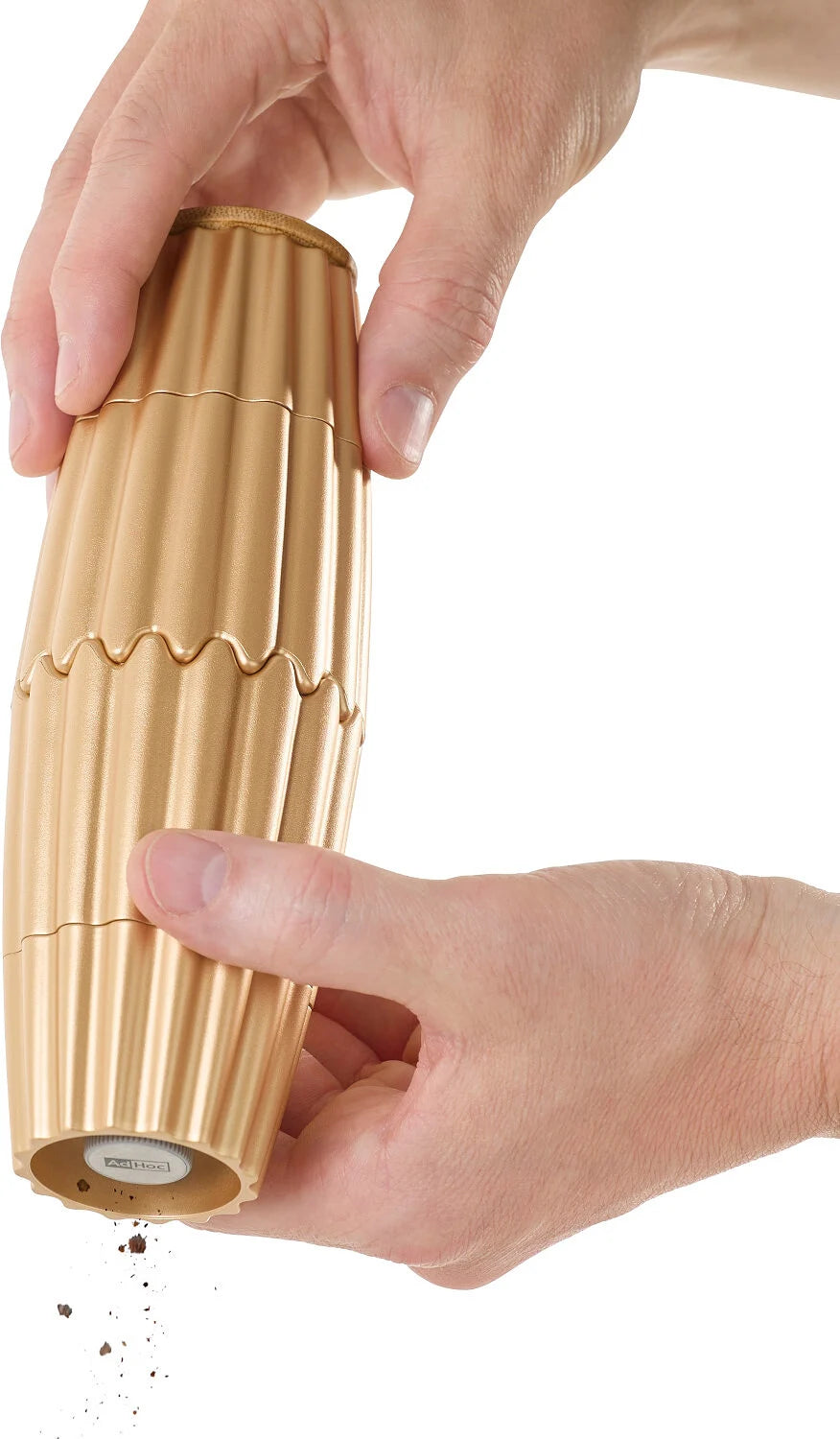 AdHoc MagTwo Salt & Pepper Mill Set – Gold – 7.28" / 18.5 cm