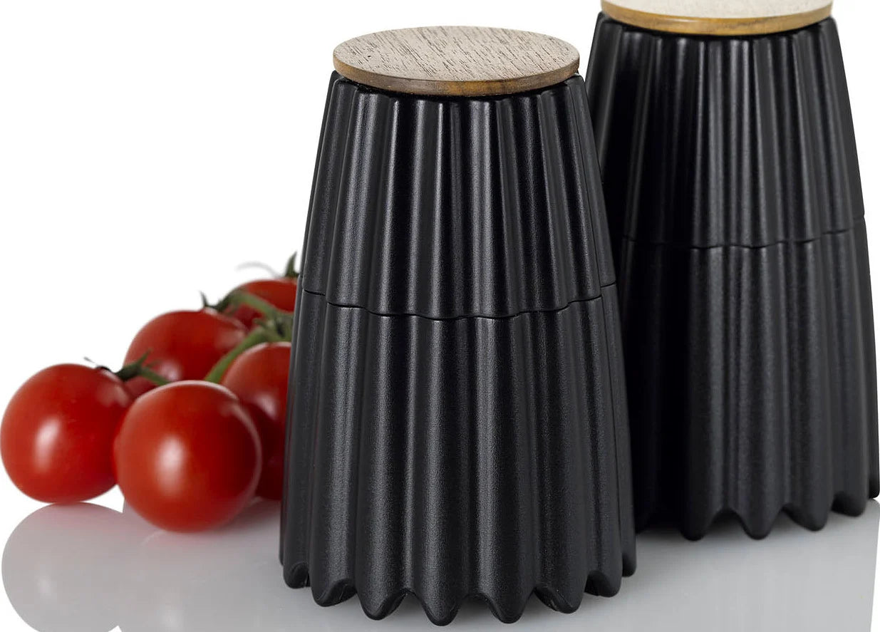 AdHoc MagTwo Salt & Pepper Mill Set – Black – 7.28" / 18.5 cm