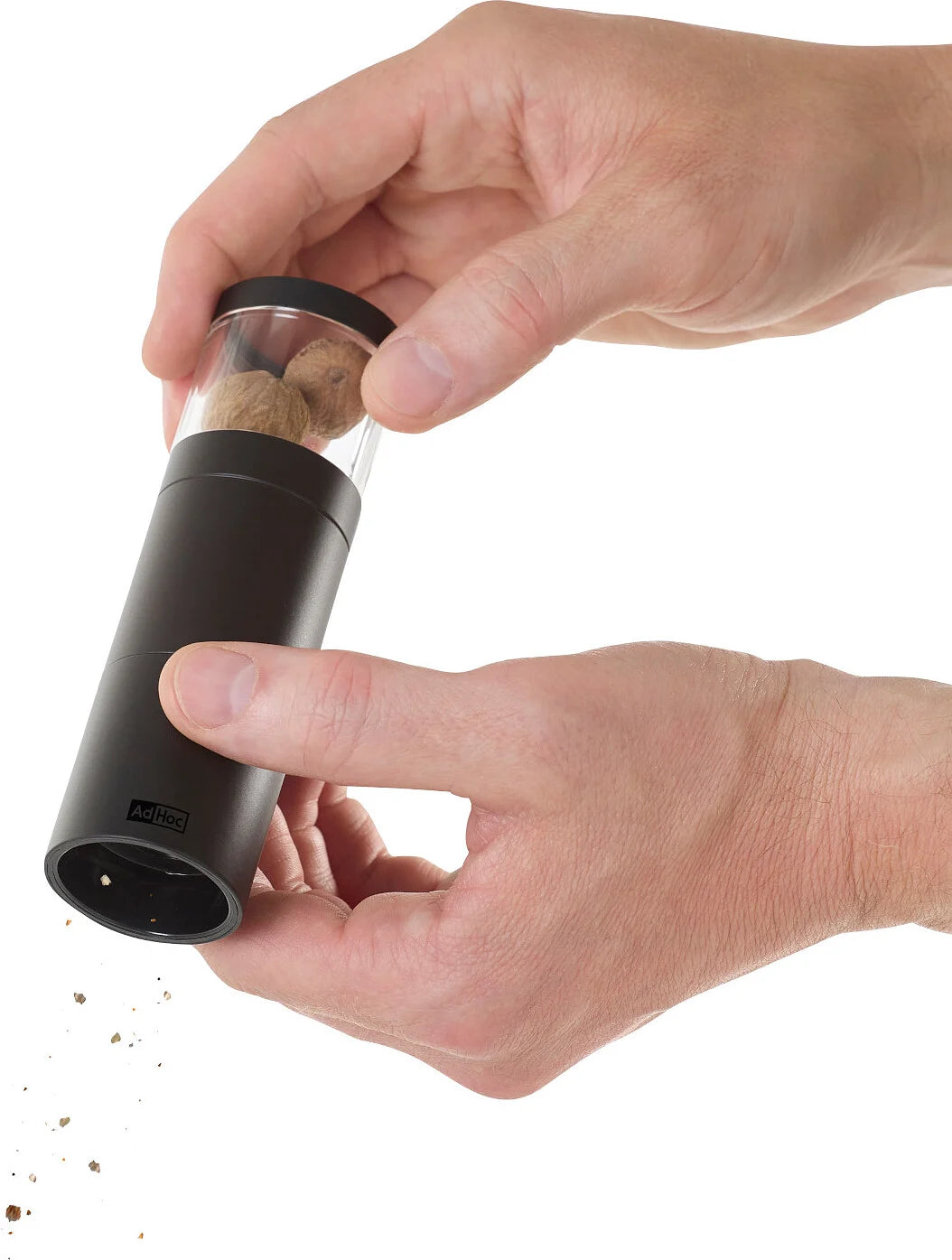 AdHoc Muskatino Nutmeg Mill – Black Stainless Steel