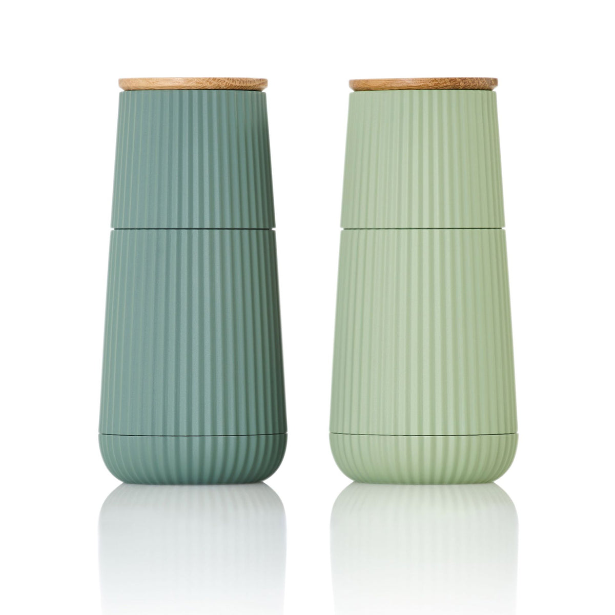 AdHoc Scape Salt & Pepper Mill Set – Dark & Light Green