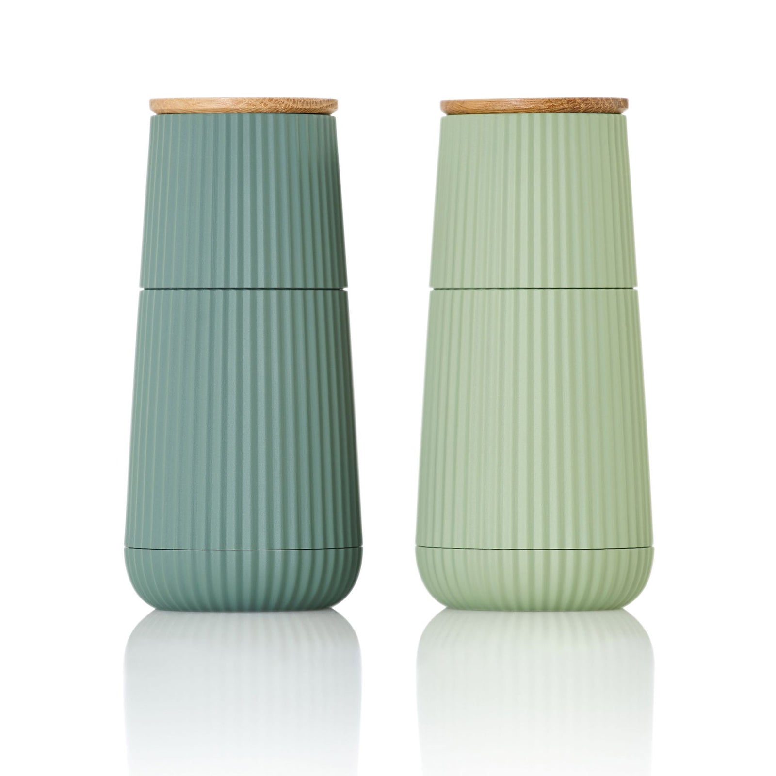 AdHoc Scape Salt & Pepper Mill Set – Dark & Light Green