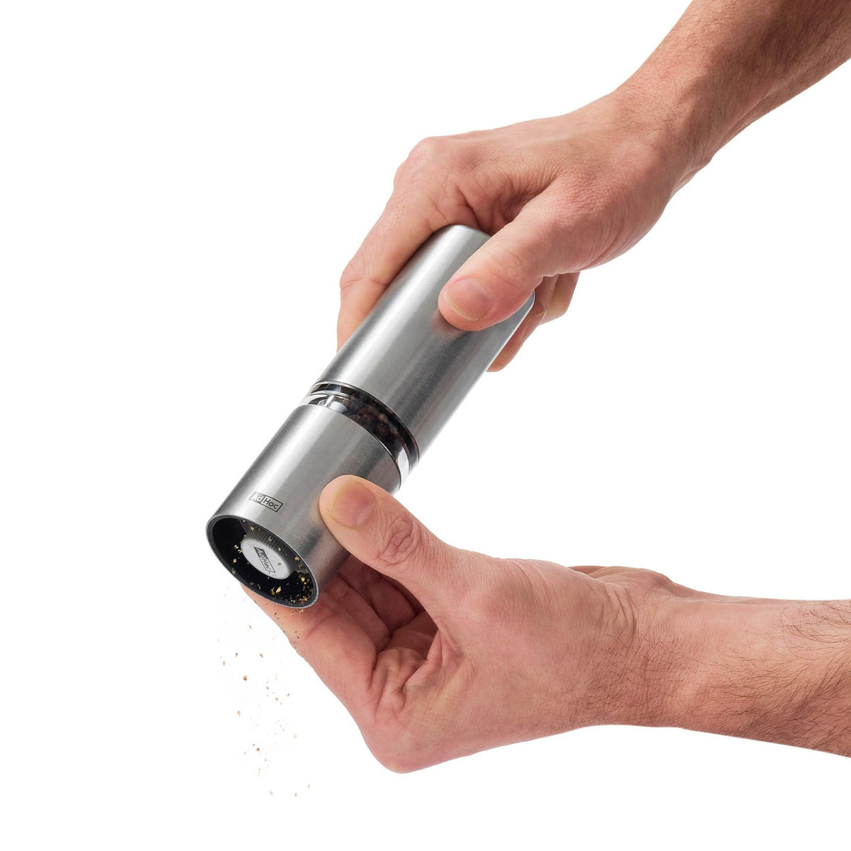 AdHoc Style Salt & Pepper Mill Gift Set – Matt Brushed Stainless Steel