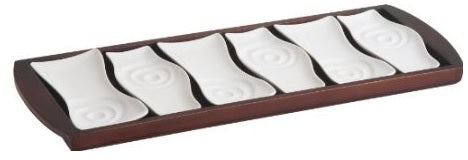 Manhattan Appetizer Plates with Tray by Kitchen Niche