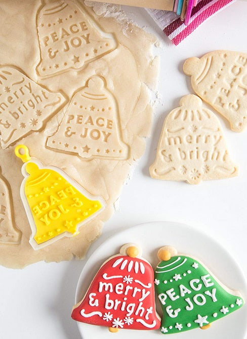 Bakelicious Christmas Bell Flip & Stamp Cookie Cutter by Kitchen Niche