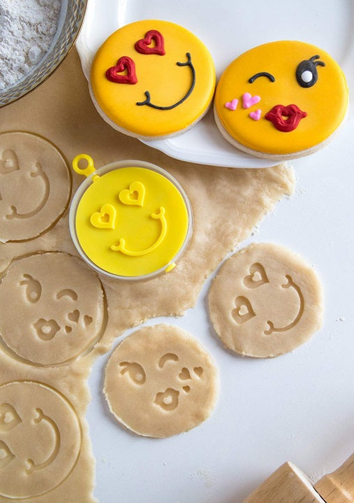 Bakelicious Emoji Flip & Stamp Cookie Cutter by Kitchen Niche