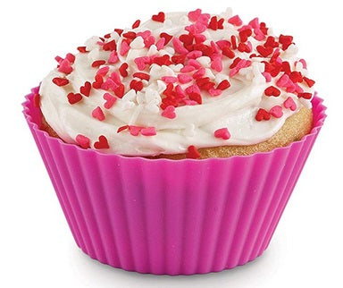 Bakelicious Set of 12 Silicone Cupcake Baking Cups by Kitchen Niche