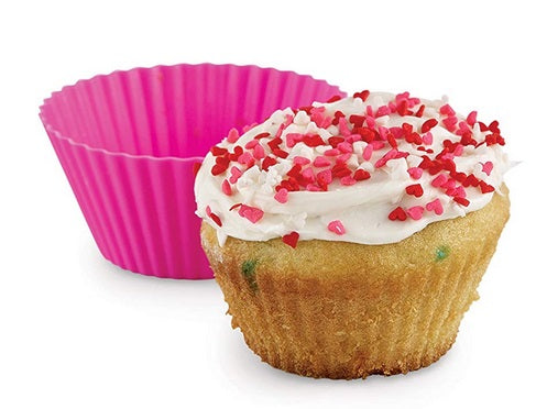 Bakelicious Set of 12 Silicone Cupcake Baking Cups by Kitchen Niche