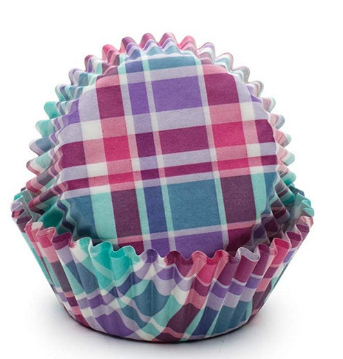 Fox Run Purple &amp; Pink Madras Baking Cup Set of 50 by Kitchen Niche