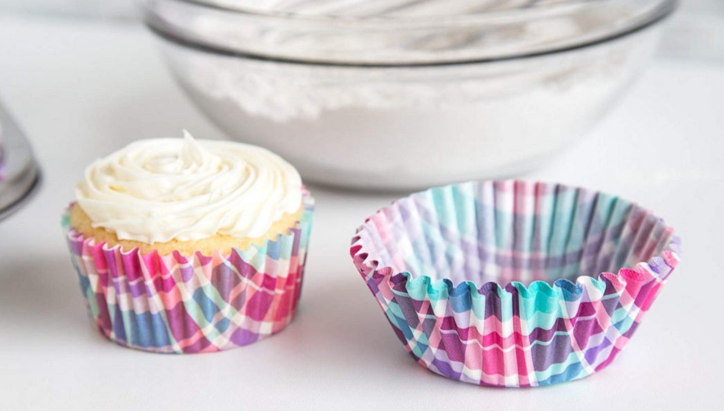 Fox Run Purple & Pink Madras Baking Cup Set of 50 by Kitchen Niche