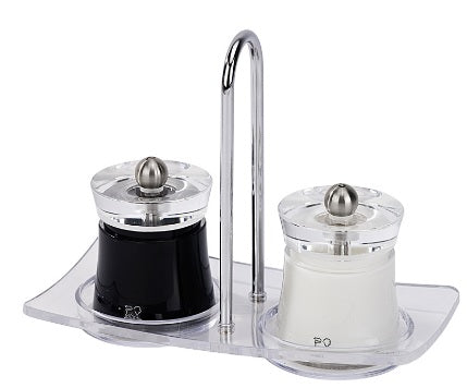 Peugeot Bali Salt &amp; Pepper Mill Set with Tray by Kitchen Niche
