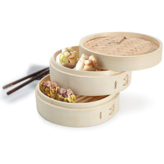 Zen Cuizine 2-Tier Bamboo Steamer by Kitchen Niche