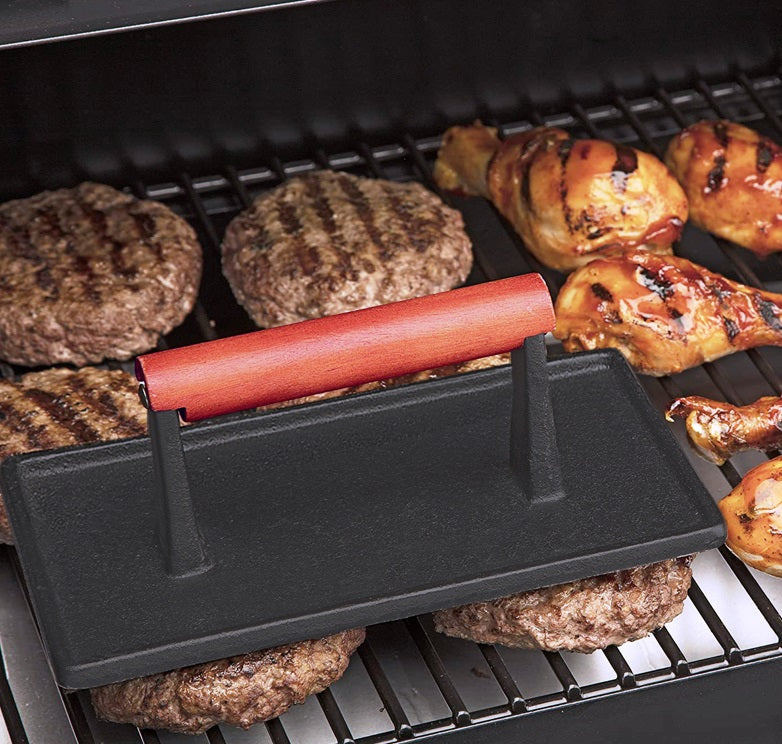 BBQ Devil Barbecue Cast Iron Grill Press by Kitchen Niche